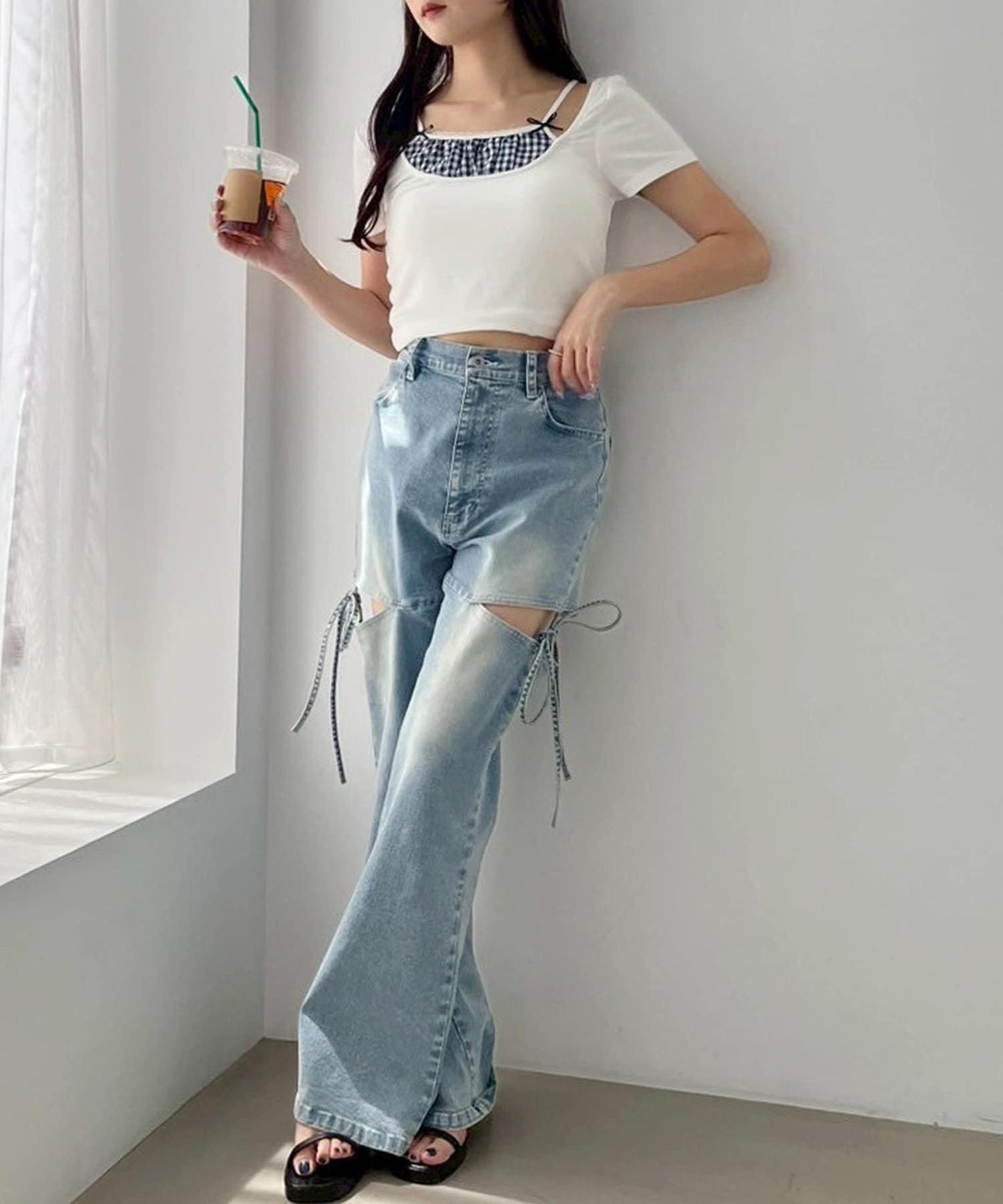 【一件接一件】層疊風帶蝴蝶結上衣