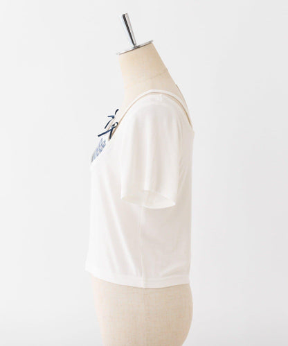 【一件接一件】層疊風帶蝴蝶結上衣