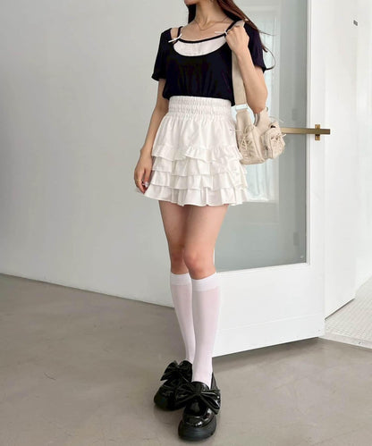 【一件接一件】層疊風帶蝴蝶結上衣