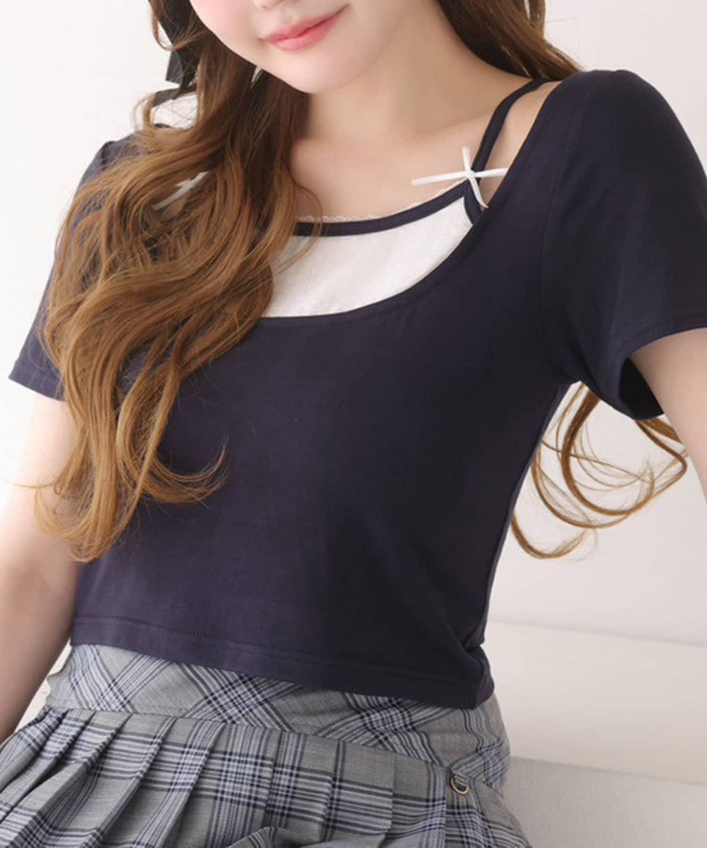 【一件接一件】層疊風帶蝴蝶結上衣