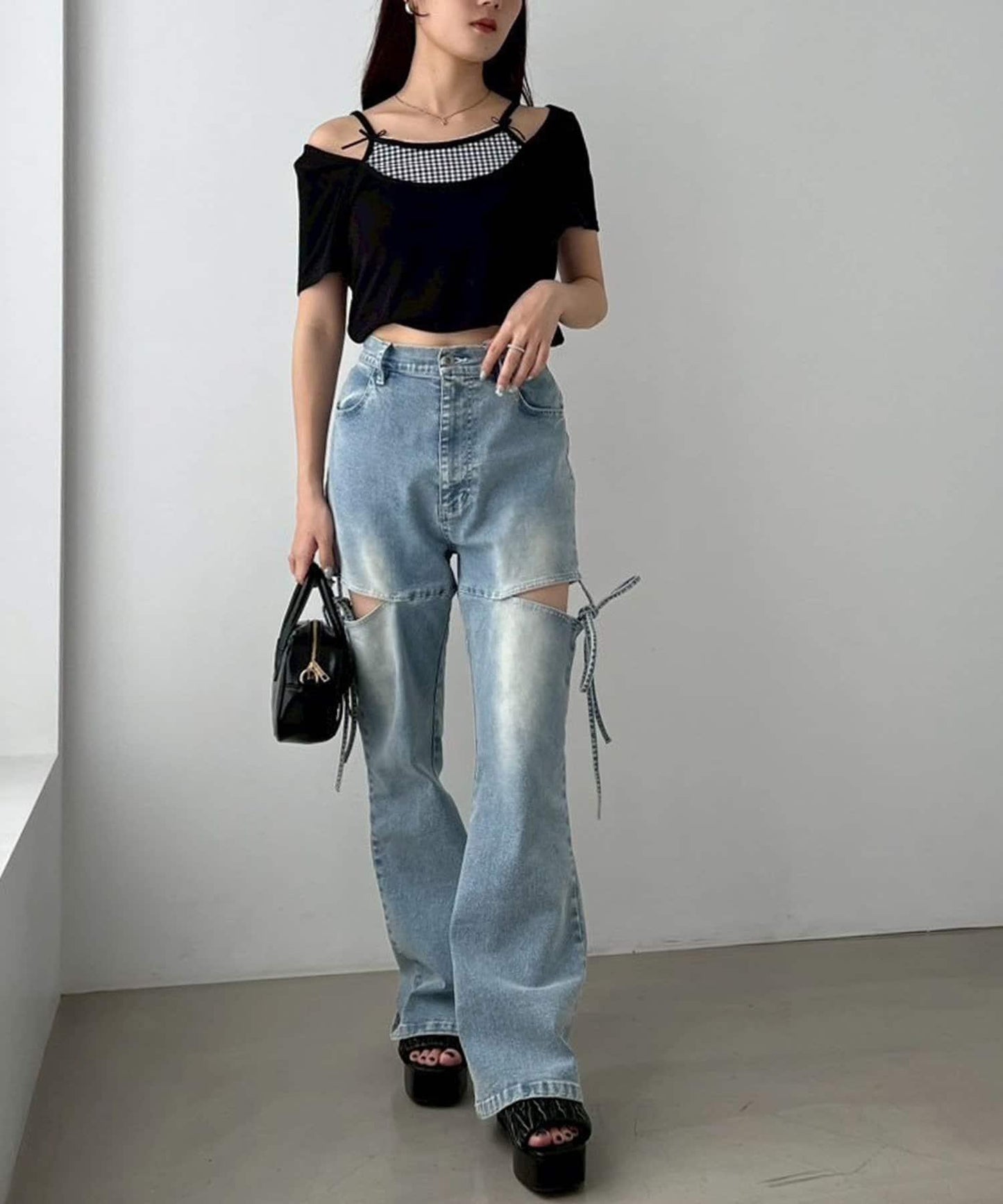 【一件接一件】層疊風帶蝴蝶結上衣