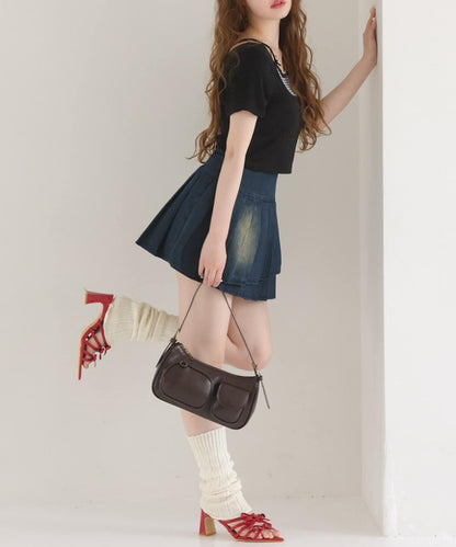 【一件接一件】層疊風帶蝴蝶結上衣