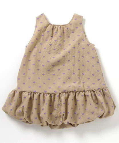 格紋氣球連衣裙