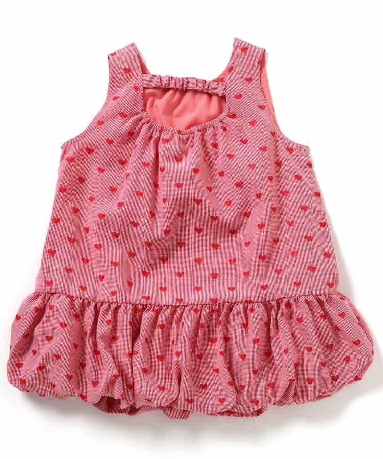 格紋氣球連衣裙