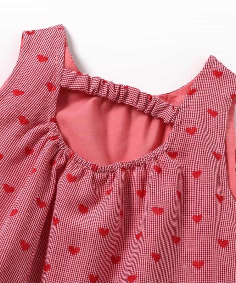 格紋氣球連衣裙