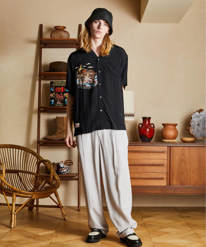 ×PJ/×菠蘿汁/RAYON SHIRT BEACH/人造絲襯衫 海灘