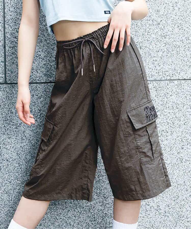 接觸冷感寬鬆工裝短褲