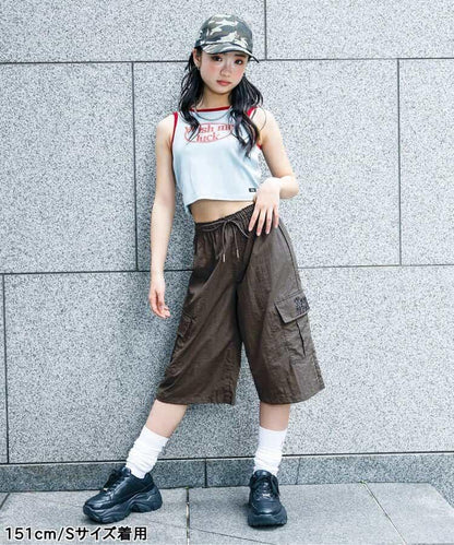 接觸冷感寬鬆工裝短褲