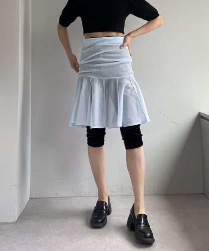 透明中間層疊裙