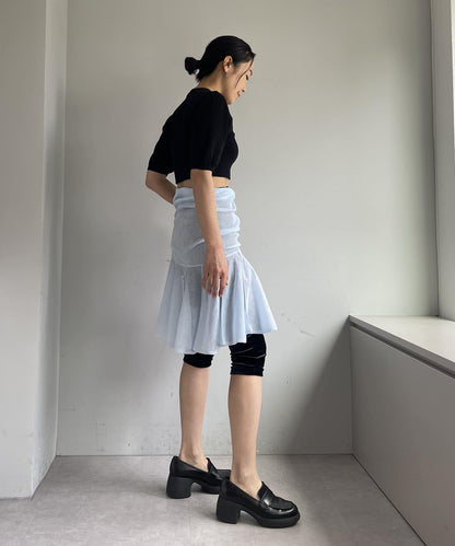 透明中間層疊裙