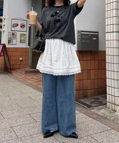 2WAY收褶疊層裙