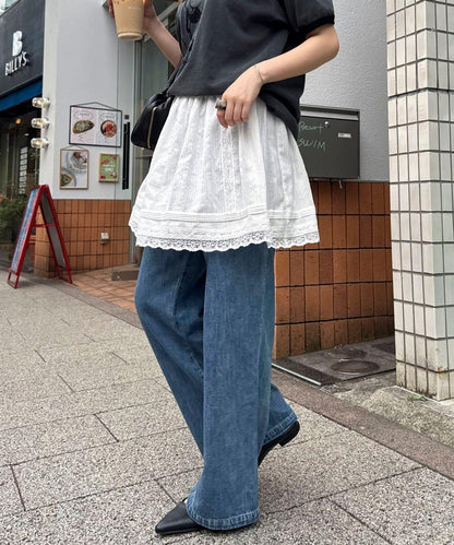 2WAY收褶疊層裙
