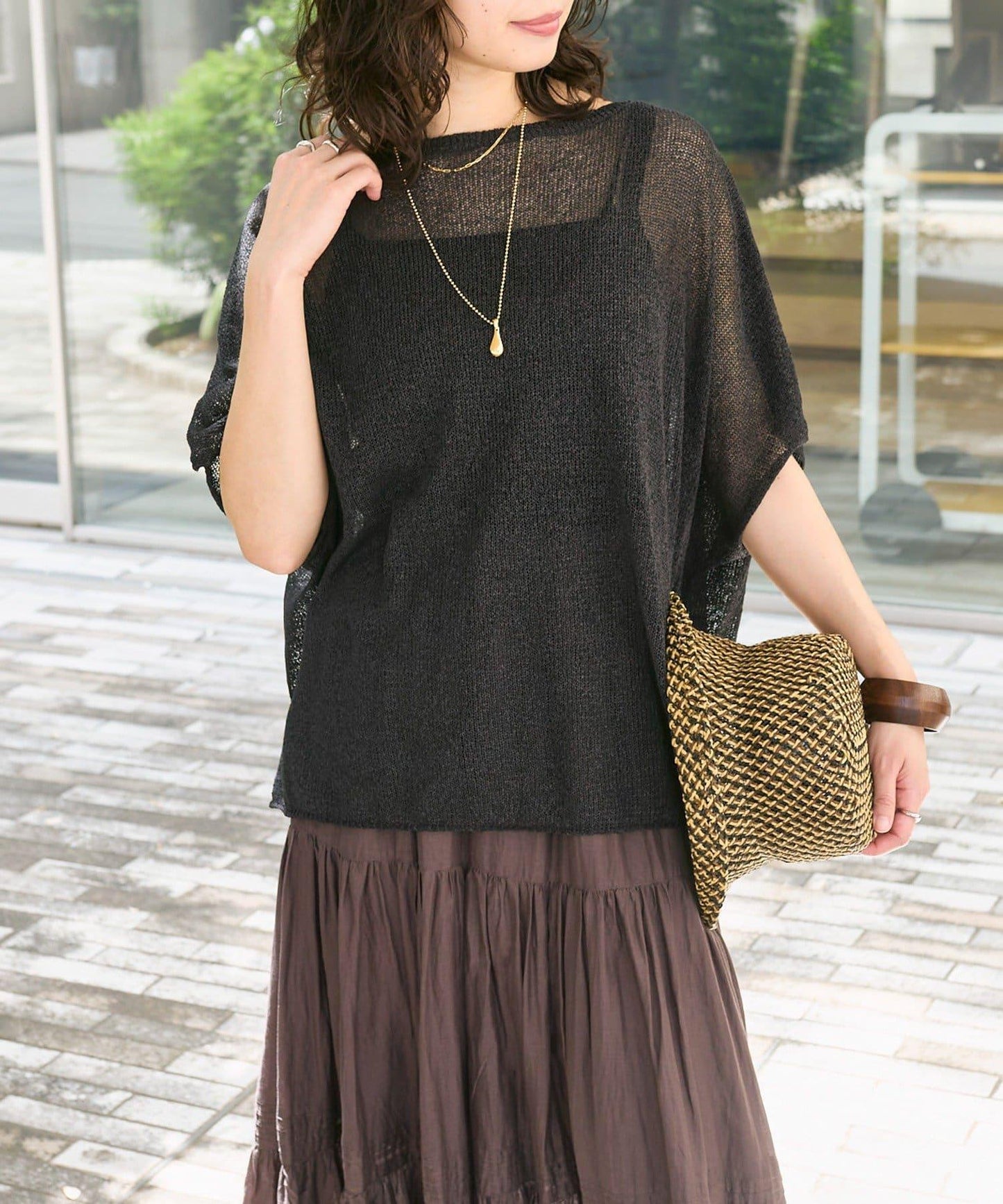 【清爽易穿】紙質雨披針織衫