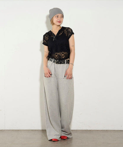 透視亨利領短袖帽衫