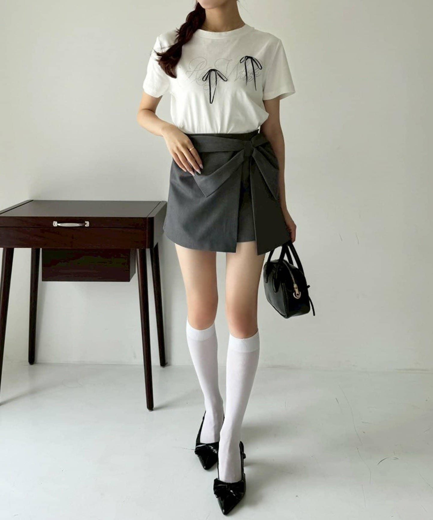 大蝴蝶結迷你裙