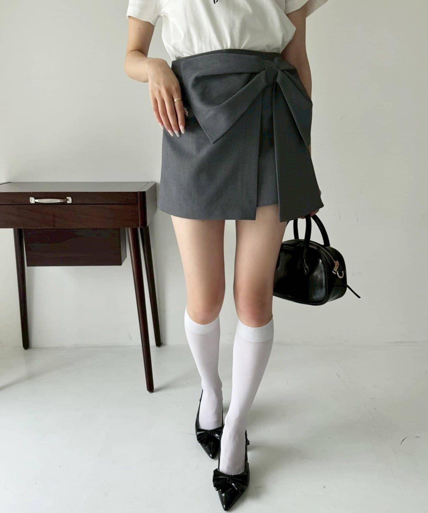 大蝴蝶結迷你裙