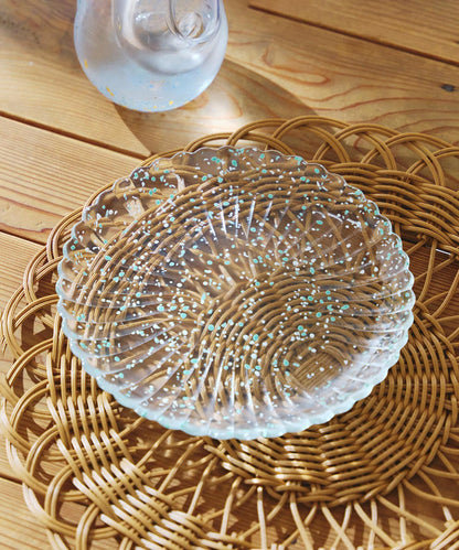 ガラス菊皿：21cm／涼を楽しむ夏御膳