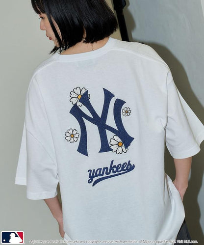 聯名 MLB 標誌刺繡背面印花T恤
