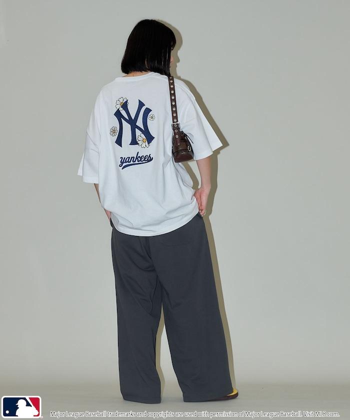 聯名 MLB 標誌刺繡背面印花T恤
