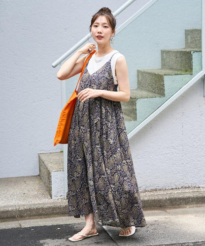印度 印花 女士吊帶連衣裙【限量】