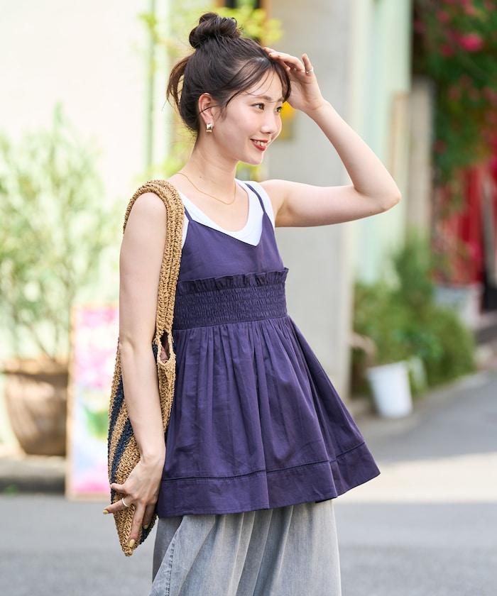 印度風捲邊吊帶長款上衣（可搭配套裝）