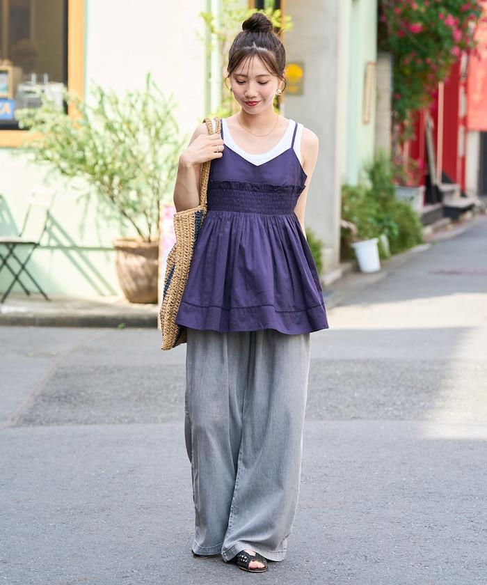 印度風捲邊吊帶長款上衣（可搭配套裝）