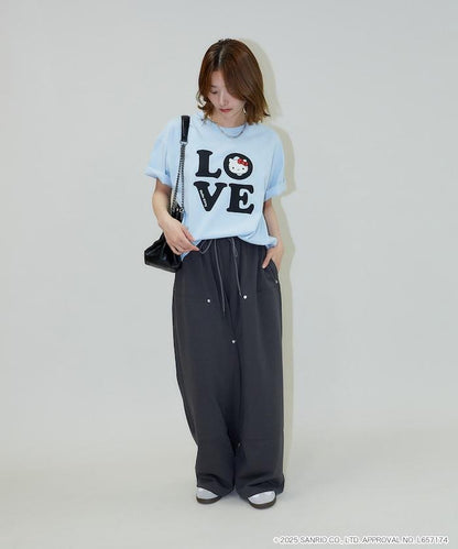 "HELLO KITTY/《Hello Kitty》" LOVE Logo T恤