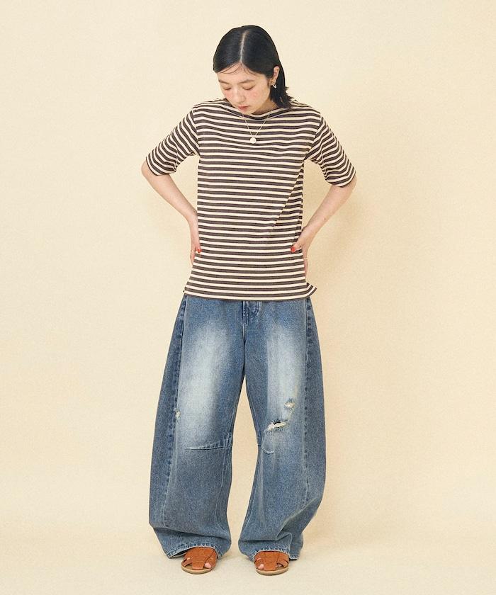 一點刺繡 短袖緊身巴士克襯衫