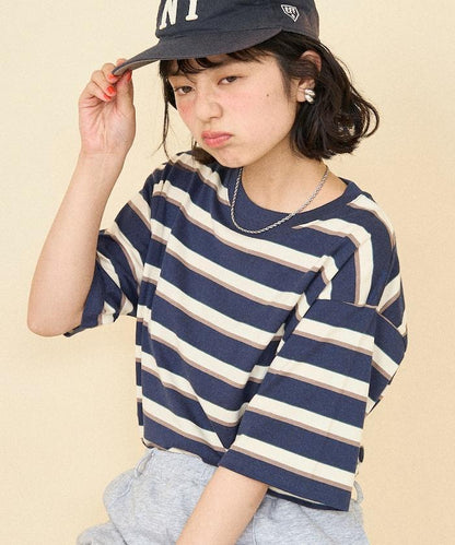 條紋寬鬆T恤