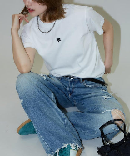 一點刺繡logo T恤