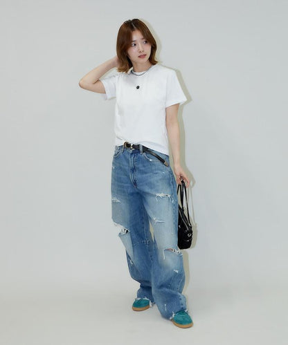 一點刺繡logo T恤