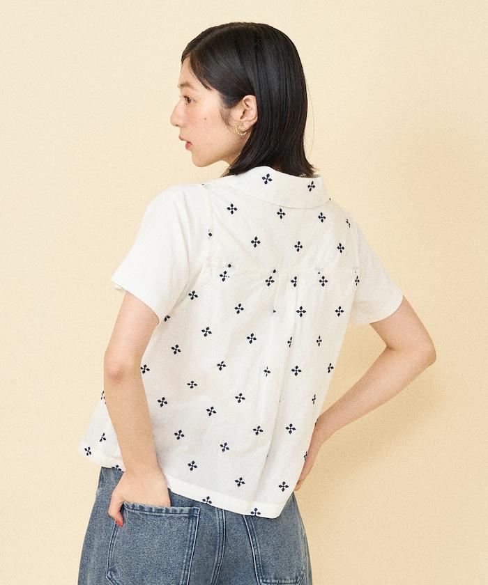 印度 小花刺繡 領子配飾蝴蝶結馬甲＜可搭配套裝＞