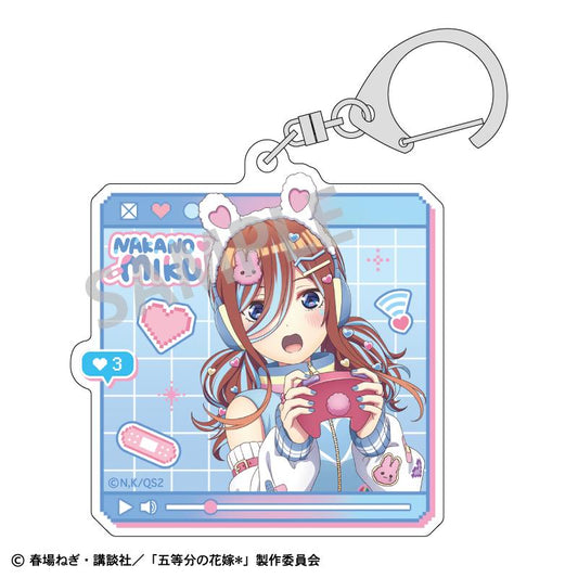 《五等分的新娘》* 亞克力鑰匙扣 中野三玖／配信者扮演
