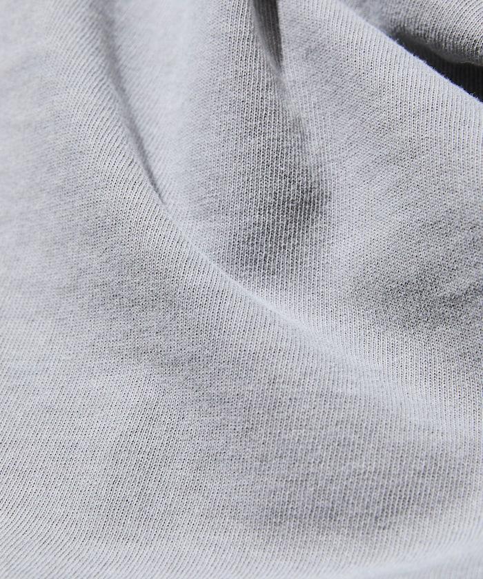 大號剪裁 皮革染色 裂紋印花 圓領T恤 / 重金屬咖啡 【限定推出】