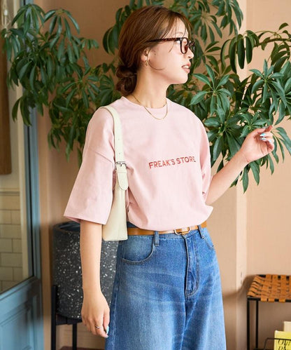 舒適版型 刺繡logo 圓領 T恤