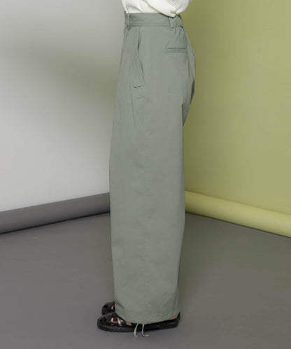 抽繩下襬工裝褲