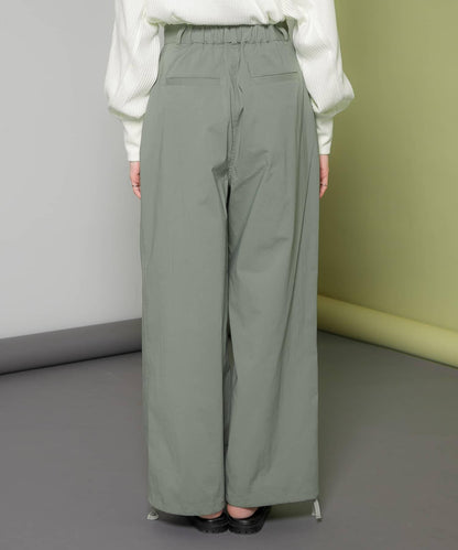 抽繩下襬工裝褲