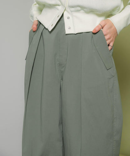 抽繩下襬工裝褲