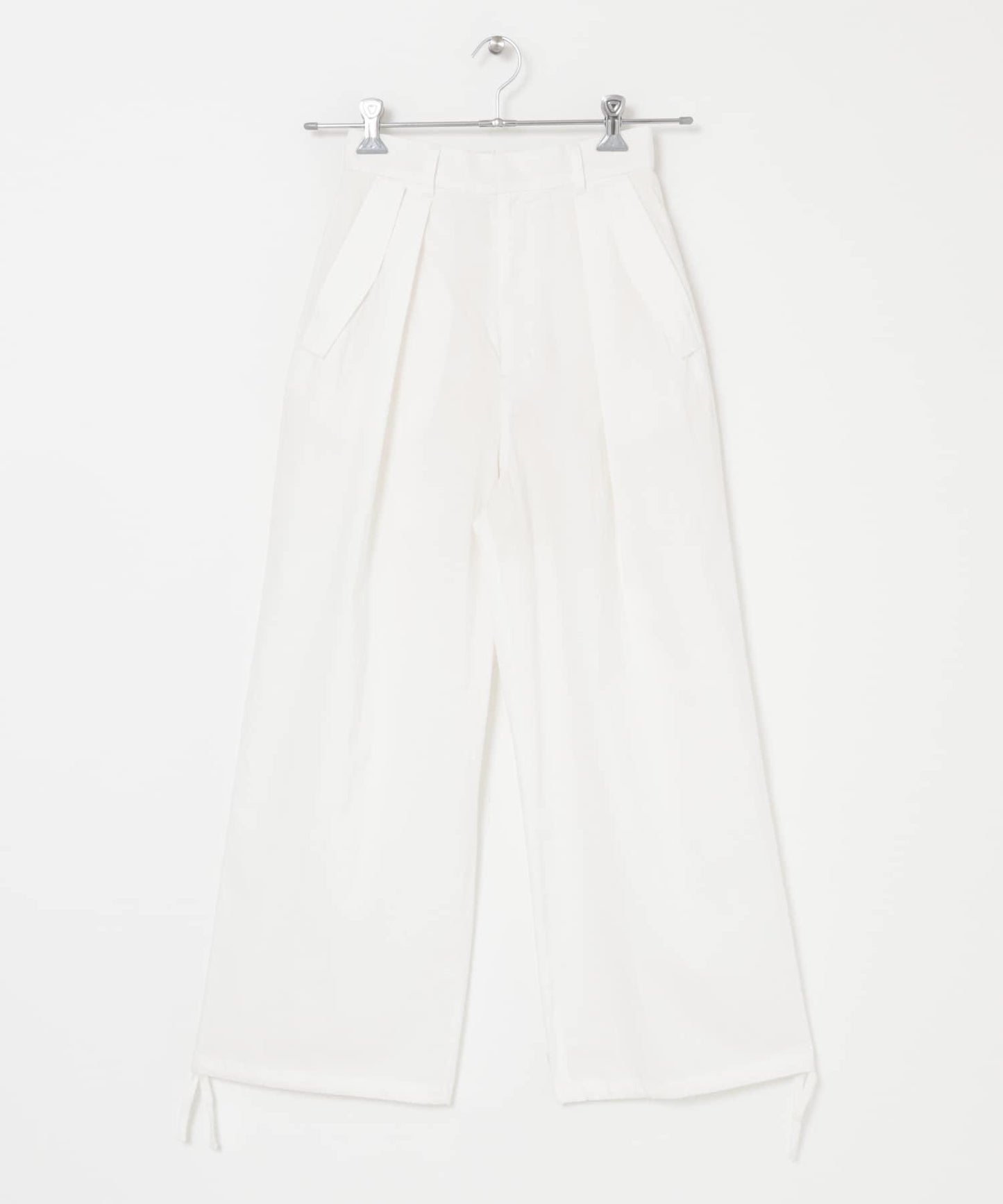 抽繩下襬工裝褲