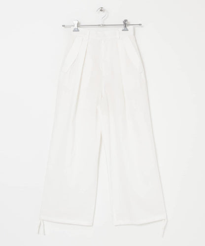 抽繩下襬工裝褲