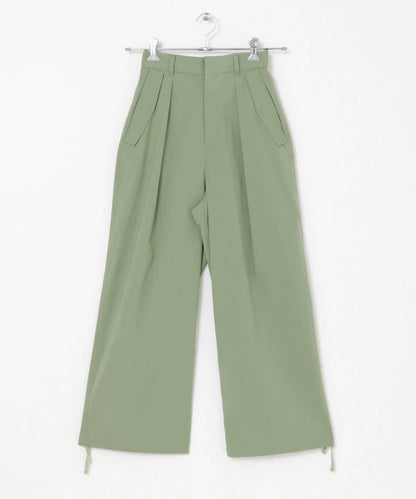 抽繩下襬工裝褲