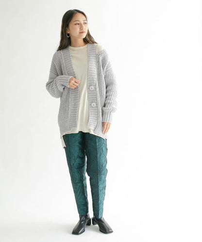 肩部開叉寬鬆針織開衫