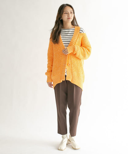 肩部開叉寬鬆針織開衫