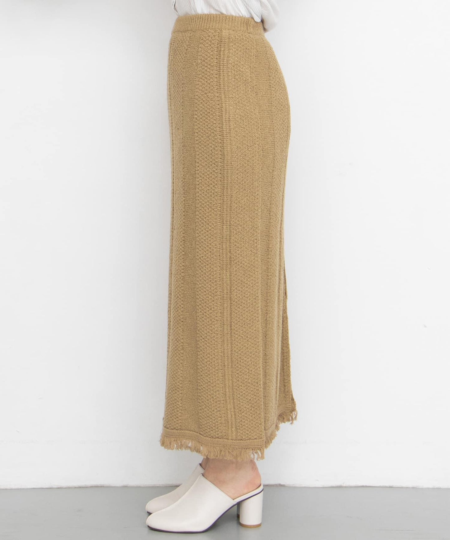 修身流蘇針織半身裙