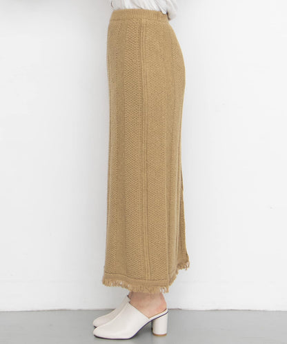 修身流蘇針織半身裙