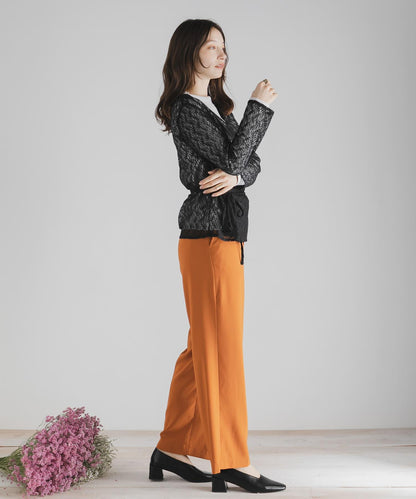 交叉領蕾絲襯衫