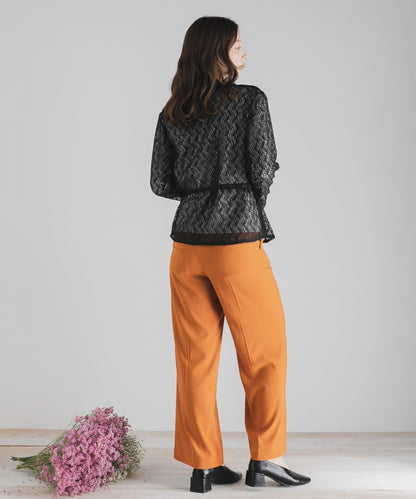 交叉領蕾絲襯衫