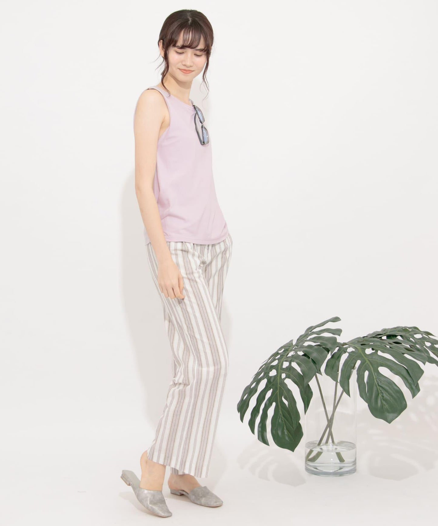 『UR TECH』扭結單肩不對稱上衣