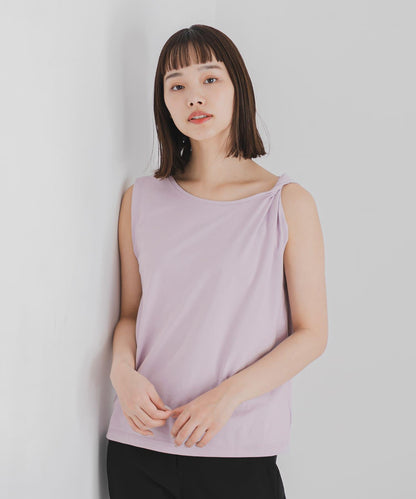 『UR TECH』扭結單肩不對稱上衣