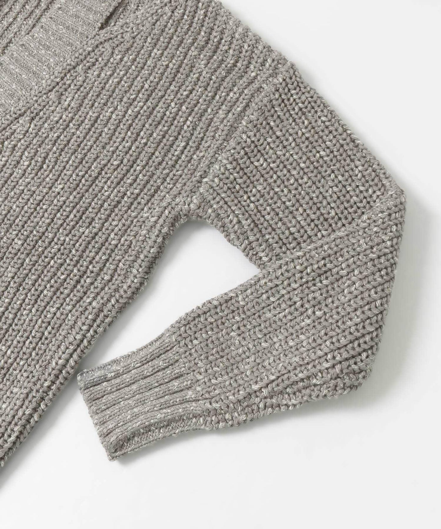 肩部開叉寬鬆針織開衫